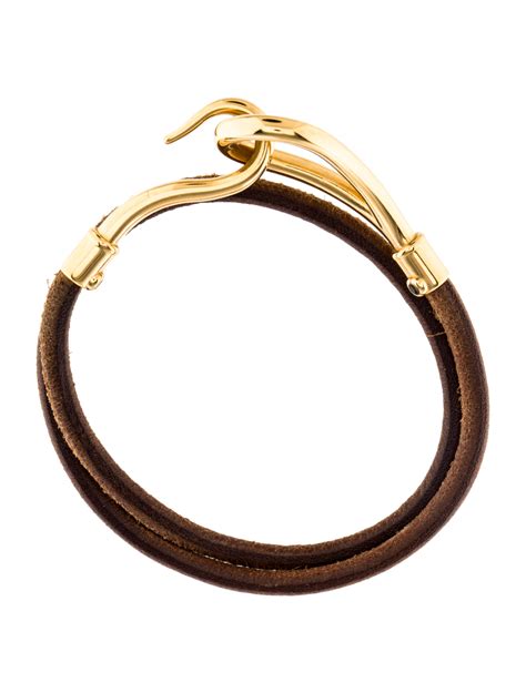 Hermès Jumbo Hook Double Wrap Bracelet 